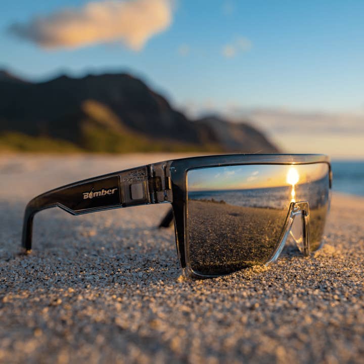 REMOVED BRAND - Wholesale Sunglasses - Unisex - BUZZ Bomb Safety - Silver Mirror Crystal8