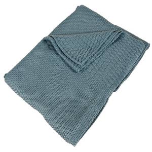 Vanilla Pointelle Knit Blanket
