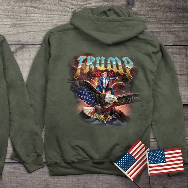 Trump Adlerreiter mit Wappen Hoodie für den Großhandel von Artopia