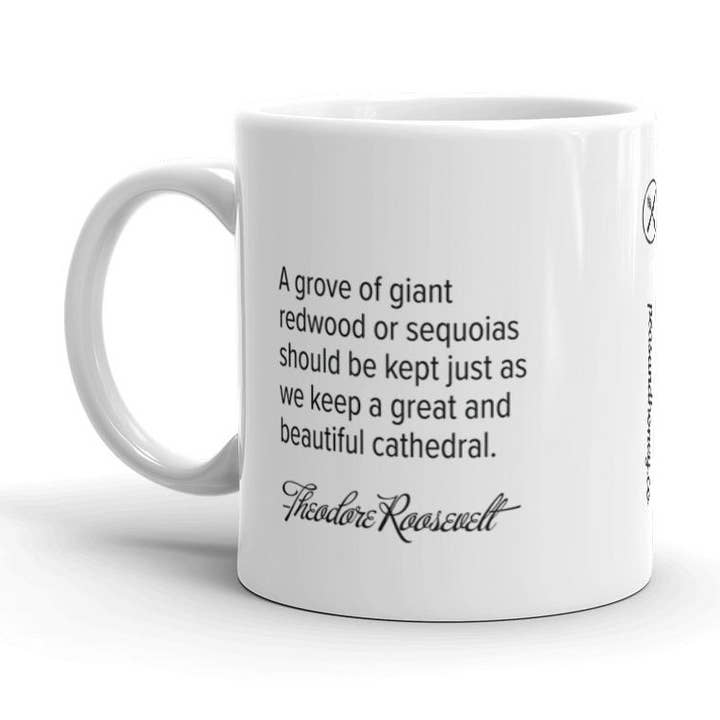 Grande cathédrale de séquoia. —Théodore Roosevelt pour la vente par Peas & Honey