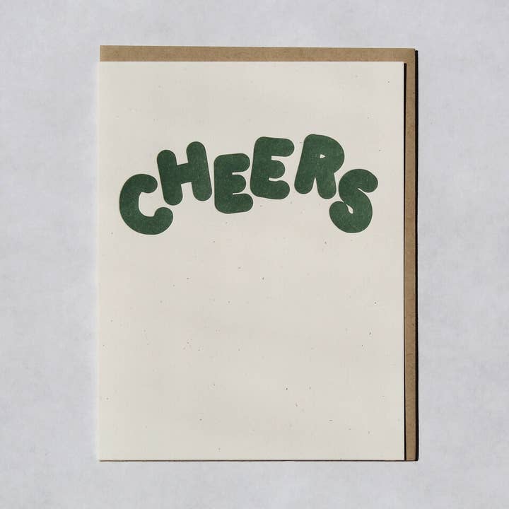 Cheers | Letterpress for wholesale by Cabbage Paper Goods