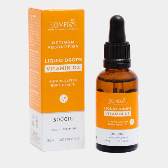 Gouttes liquides de vitamine D3, complément 30 ml, 100 prises pour la vente par SOMEGA