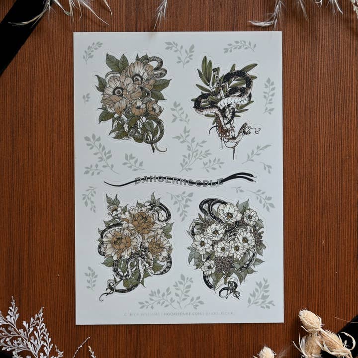 Dangernoodle Sticker Sheet for wholesale by HookieDuke