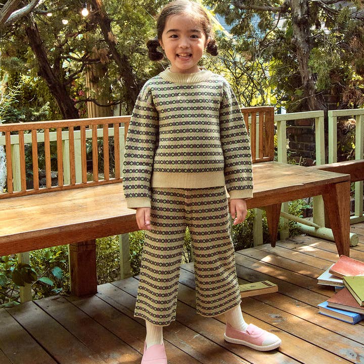 ToTo Heros - Wholesale Top & Pant Set - Kids - Shane Striped Knit Top & Pants Set2