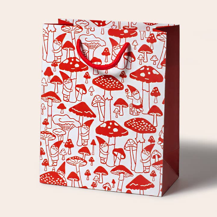 Gnome Mushroom Gift Bag for wholesale by Seltzer Goods