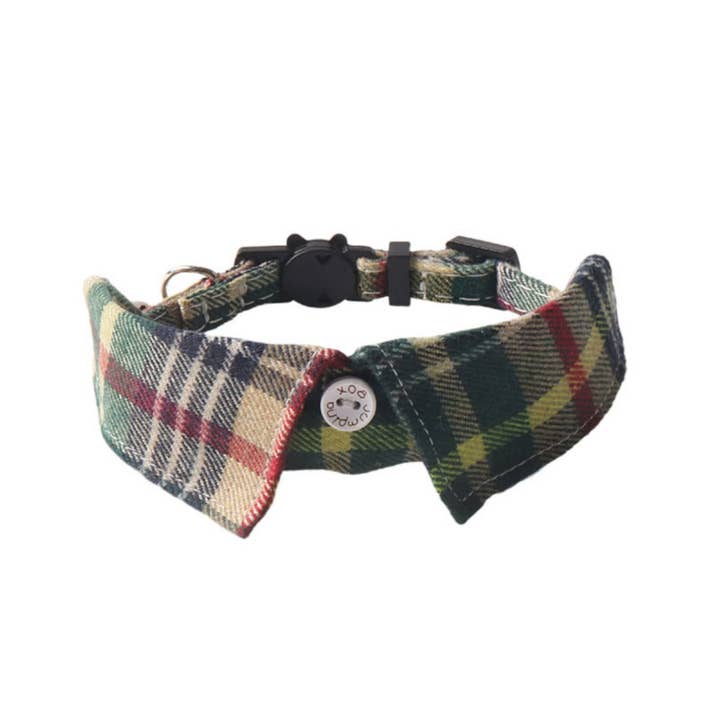 Cheerhunting - Wholesale Pet Shirt Collar - Cat - Mokka – Flannel Shirt Collar Breakaway Cat Collar