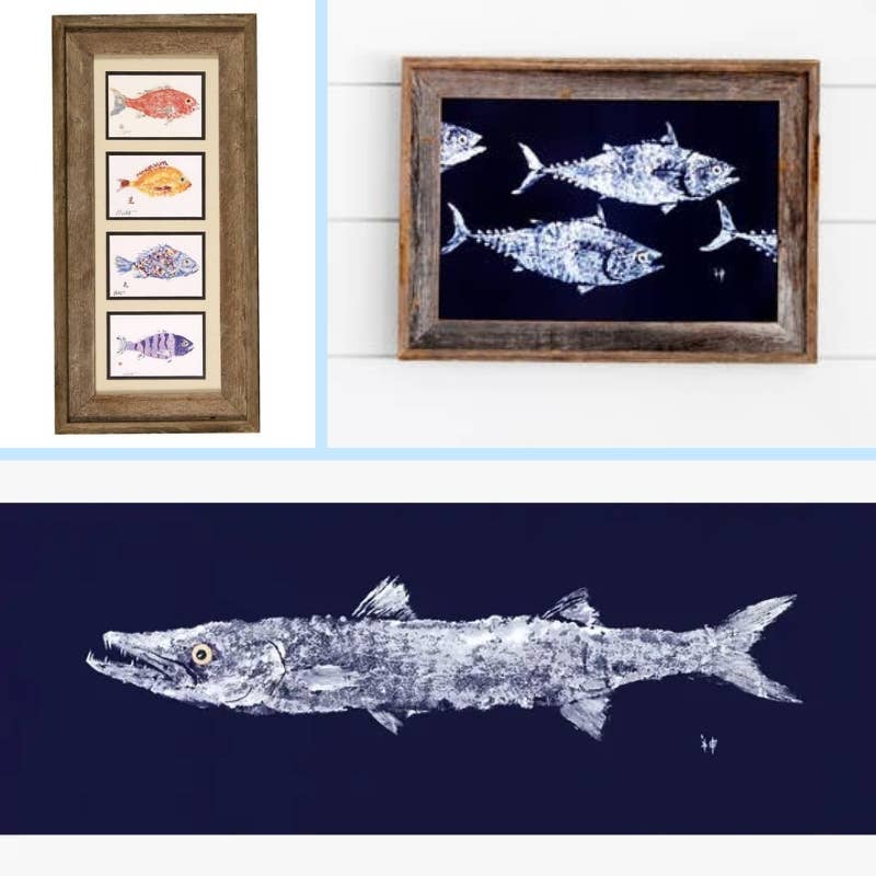 Fish Aye Trading - Wholesale Art Print - Jamaican Blue Driftwood Framed 12x18 Print | Coastal2