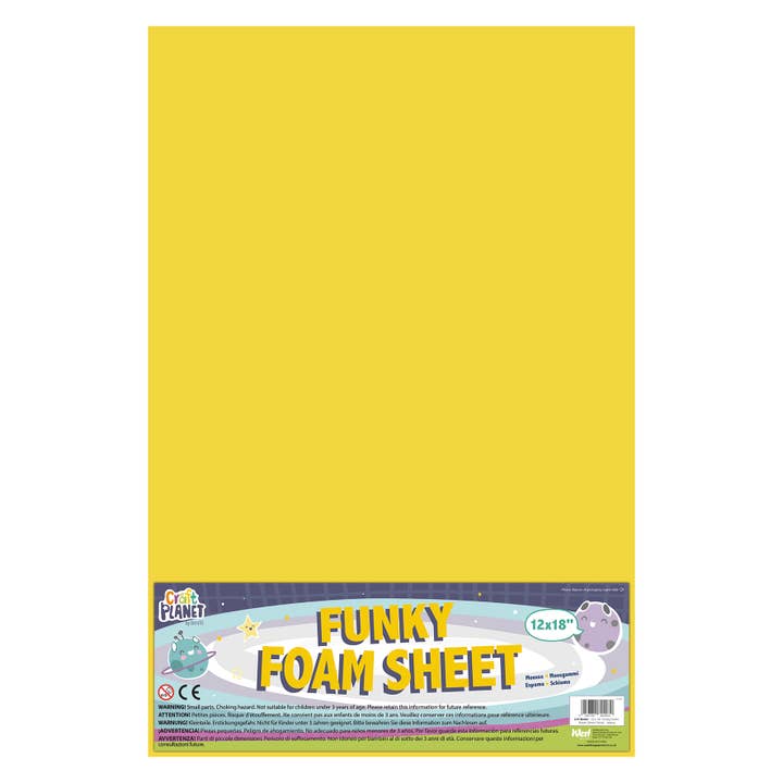 Craft Planet 12 x 18" Funky Foam Vel 2mm Dik, Geel voor wholesale door West Design Products