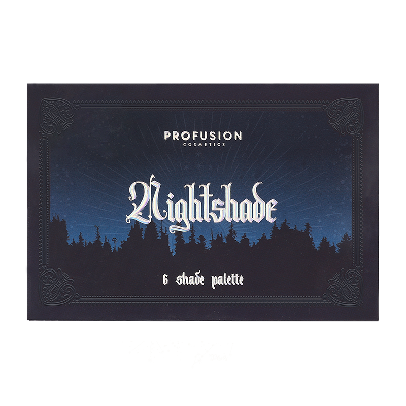 Profusion Cosmetics - Wholesale Eyeshadow Palette - Nightshade 6 Shade Highly Pigmented Eyeshadow Palette0
