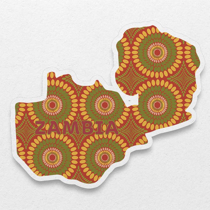 Zambia Sticker (East Africa) for wholesale by Pounded Yam Productions