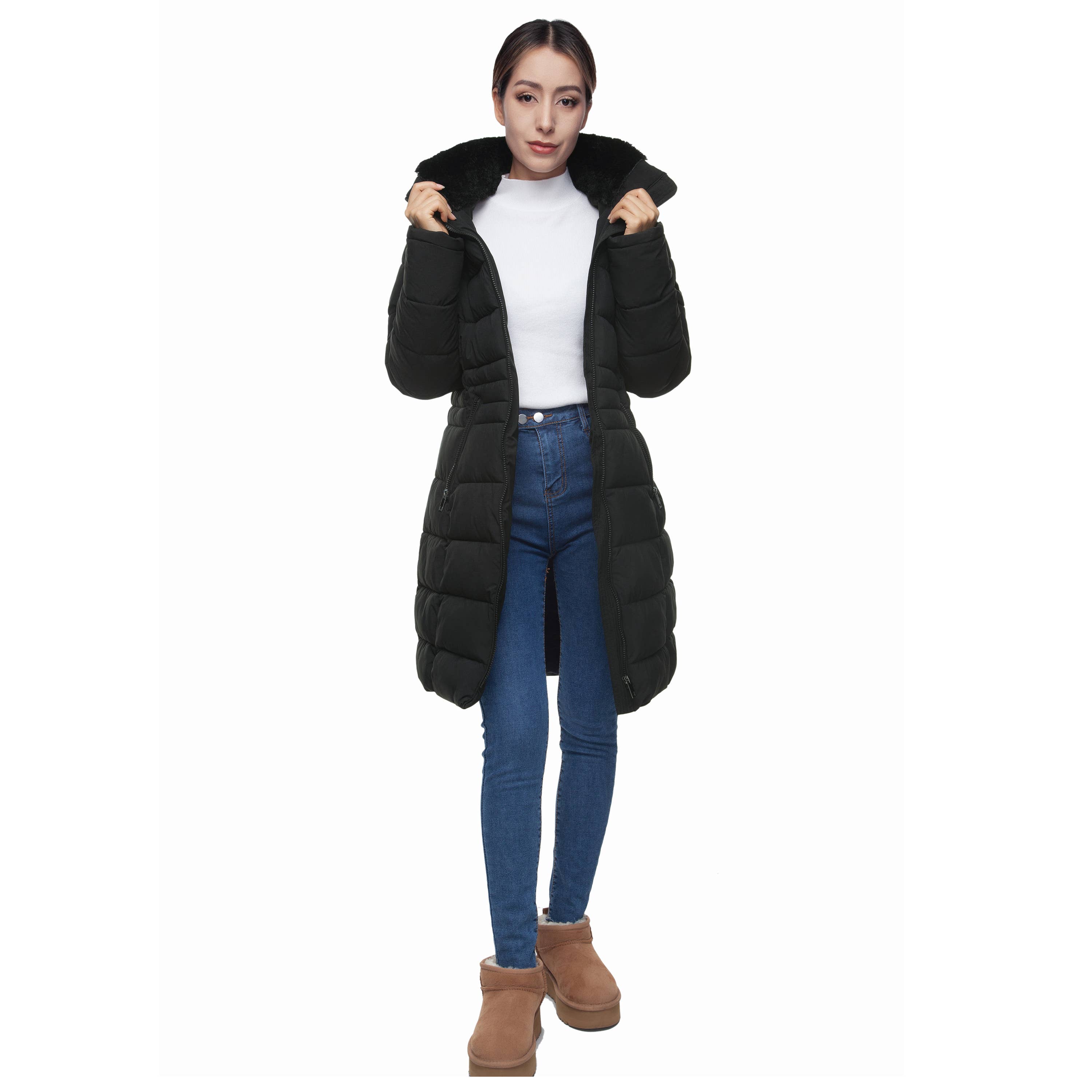 Rokka & Rolla - Wholesale Coat - Women's - Women's Heavy Long Winter Coat Parka Jacket16
