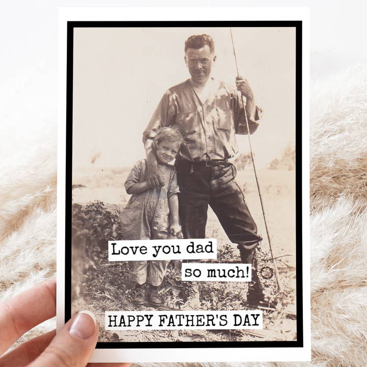 Father's Day Card. Love You Dad So Much! HAPPY FATHER'S DAY for wholesale by Raven's Rest Studio