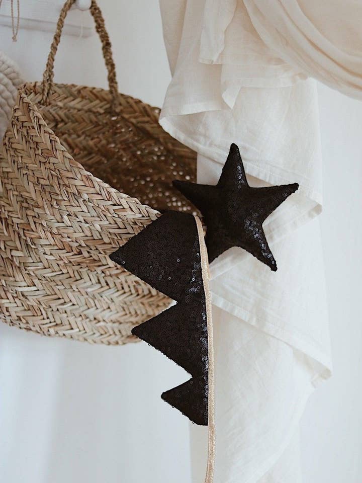 “Black Sequins” Crown and Wand Magic Set for wholesale by Moi Mili