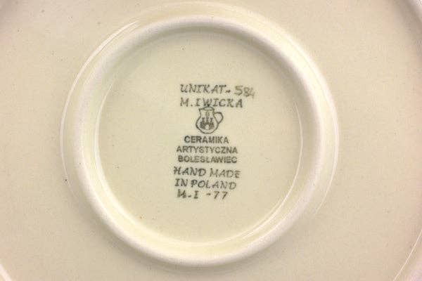 Polmedia Polish Pottery - Wholesale Dinner Plate - Dinner Plate 10½-inch Autumn Chrysanthemums Theme UNIKAT0