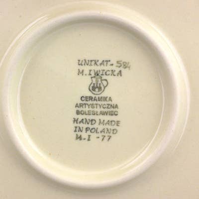 Polmedia Polish Pottery - Wholesale Dinner Plate - Dinner Plate 10½-inch Autumn Chrysanthemums Theme UNIKAT