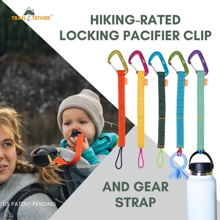 Trail Tether: Hiking-Rated Pacifier Clip and Multi-Use Strap for wholesale by Trail Tether