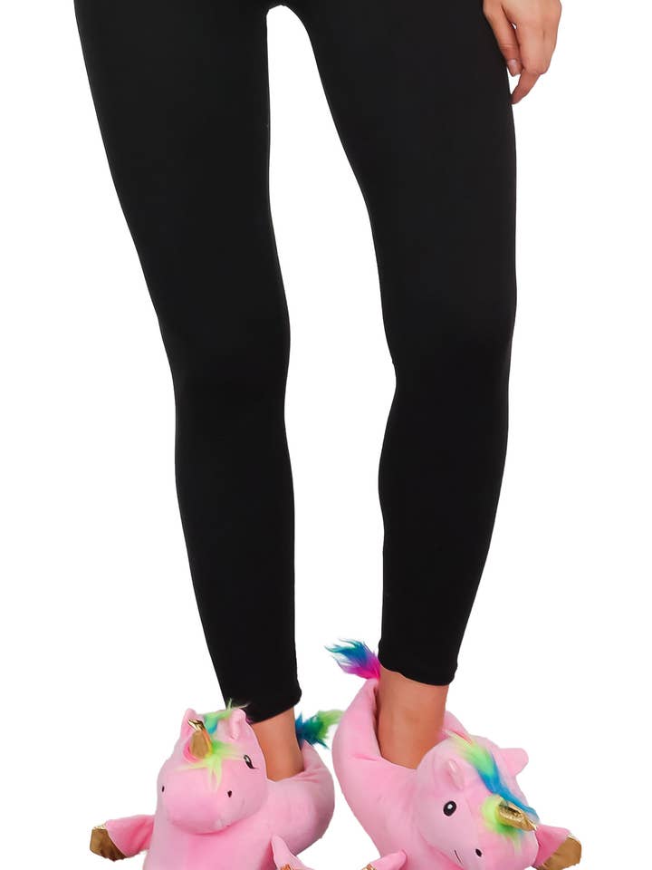 Cap Zone - Wholesale Slippers - Women's - Unicorn Plush Indoor Lounge Sock Slippers13