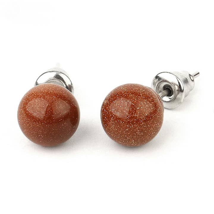 Mio Queena - Wholesale Stud/Post Earrings - Natural Stone Crystal Ear Studs12