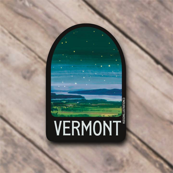 Vermont Green Mountains - Sticker/Magnet/Print/Postcard for wholesale by Hudson Illustration Co - About Town Co