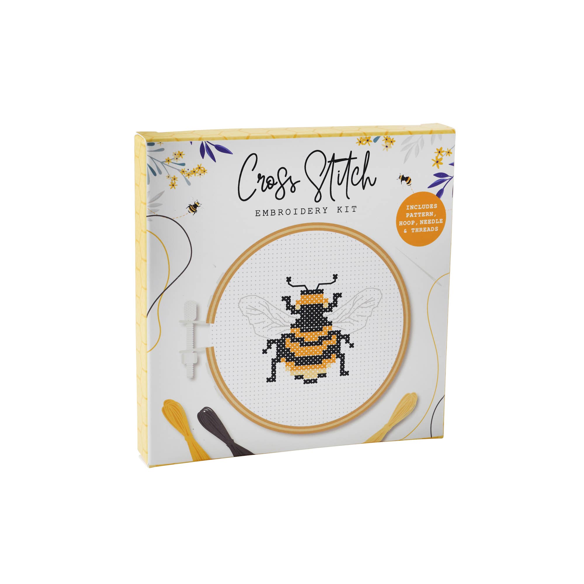 CGB Giftware – wholesale Embroidery/cross-stitch supplies – The Beekeeper Bee Design Cross Stitch Kit2