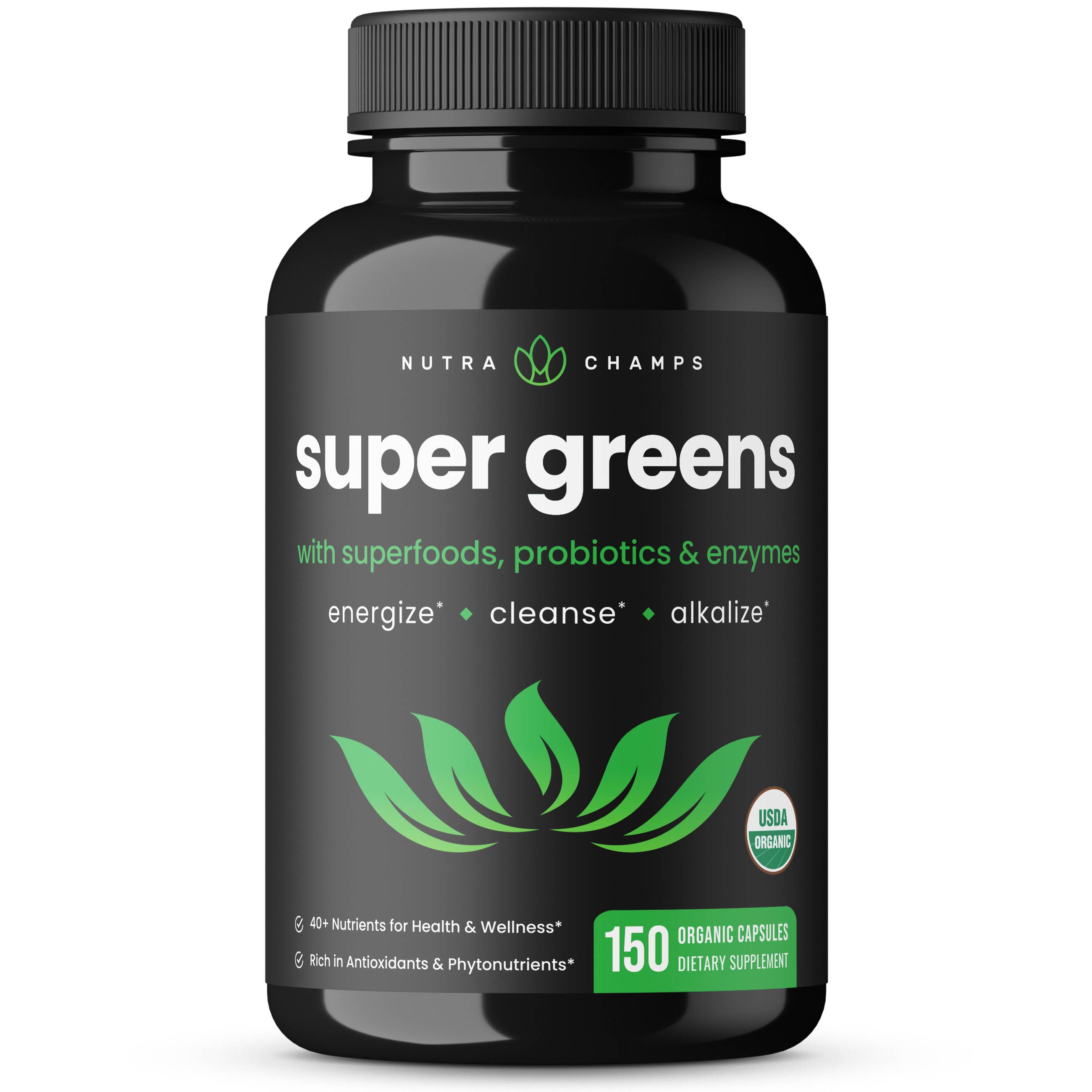 NutraChamps - Wholesale Oral Supplement/Vitamin - Super Greens Capsules - 40+ Superfoods & Greens0