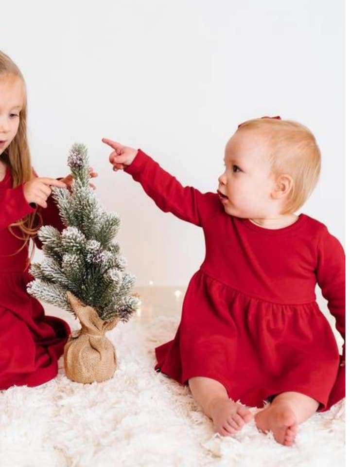 Default baby kid long sleeve organic twirl dress | mountain express for wholesale on Faire3