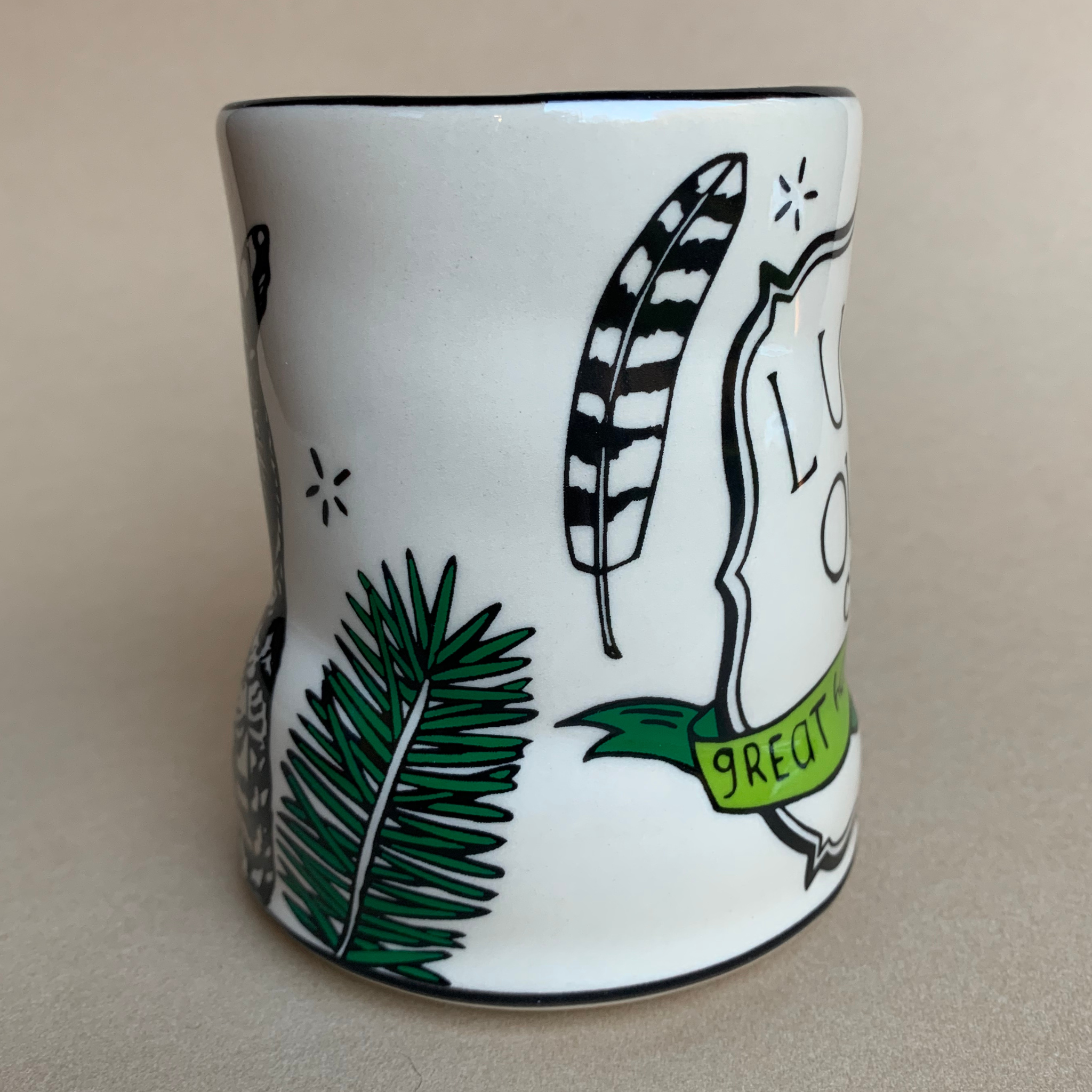 The Bowl Maker - Wholesale Coffee Mug - Lucky Great Horned Owl Cup - XLarge2