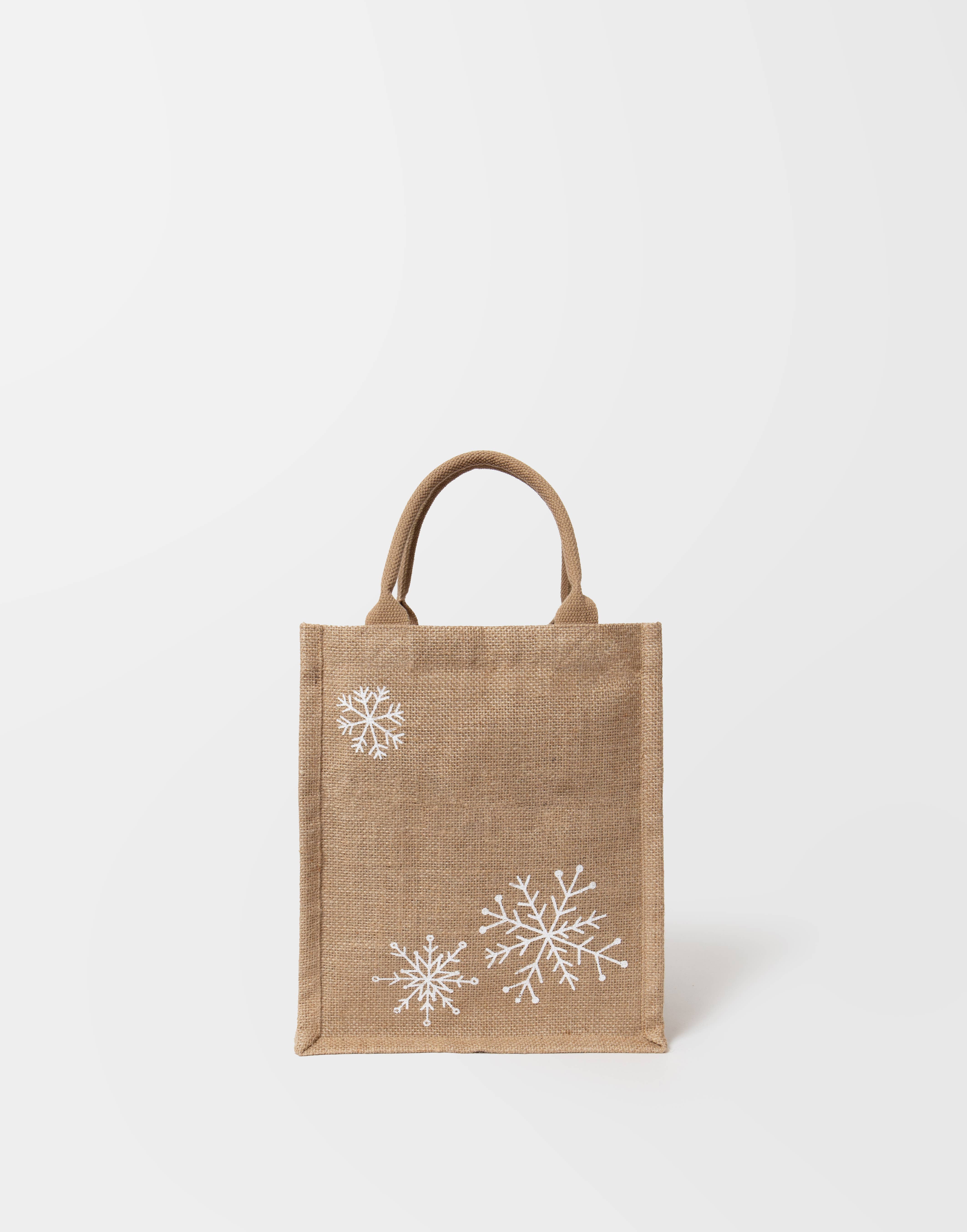 The Little Market - Wholesale Gift Bag - Reusable Tote - Snowflakes1