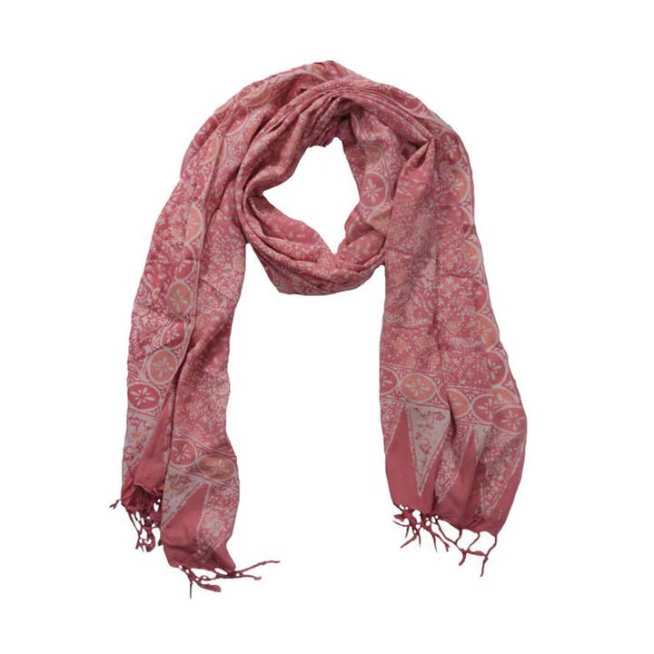 Handmade Batik Scarf - Cotton - Wildflower for wholesale by Kasih Co-op