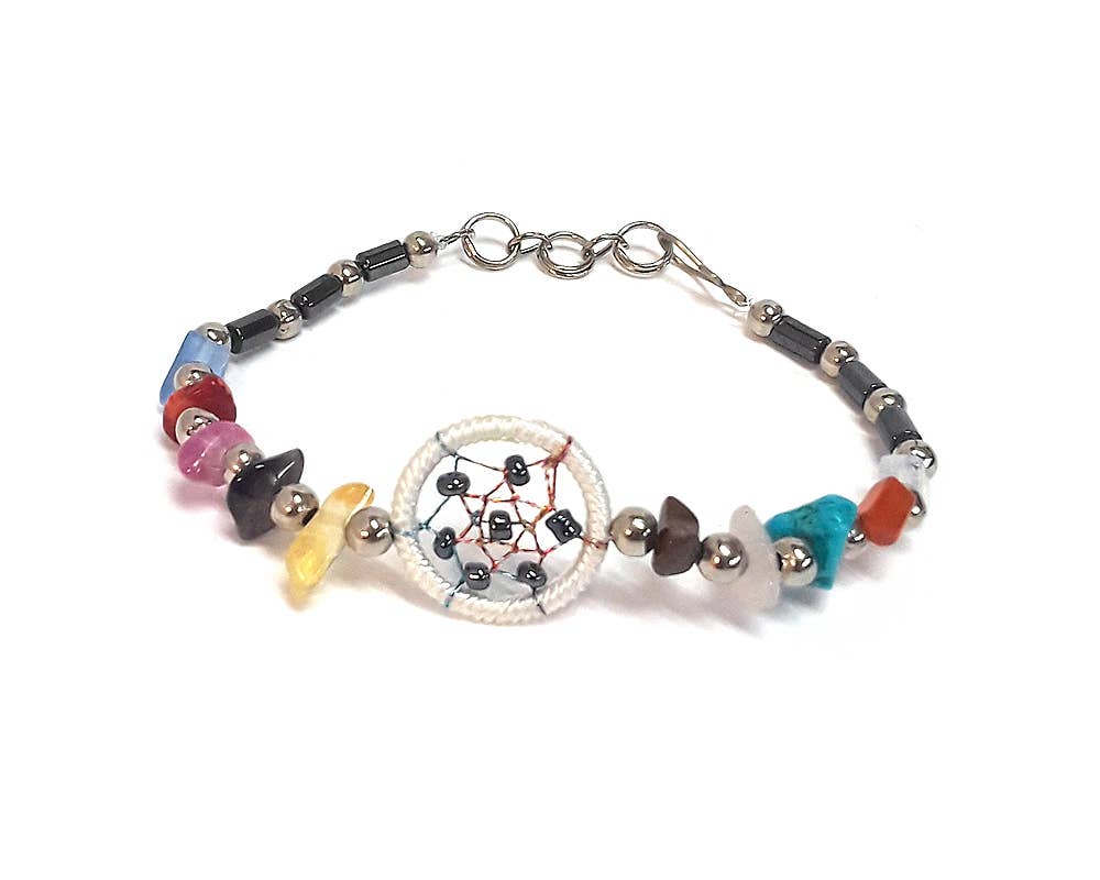 Pichincha - Wholesale Beaded Bracelet - Dream Catcher Chip Stone Metal Beaded Shakira Bracelet3