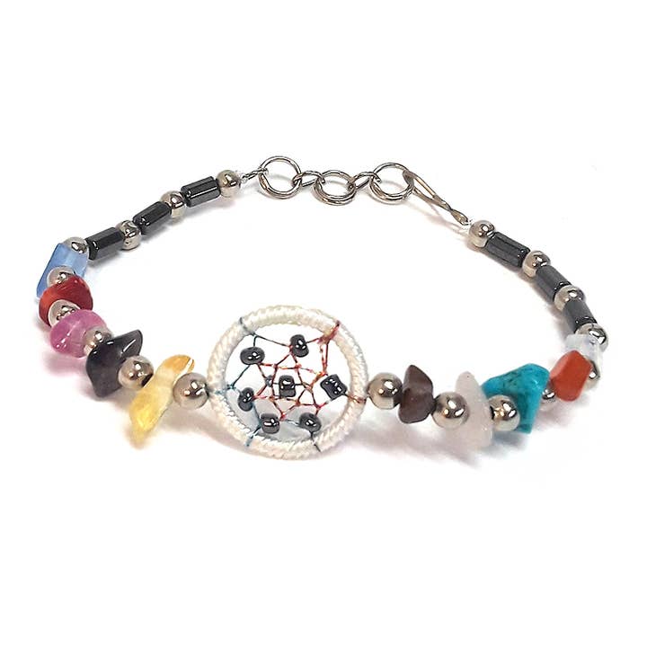 Pichincha - Wholesale Beaded Bracelet - Dream Catcher Chip Stone Metal Beaded Shakira Bracelet3