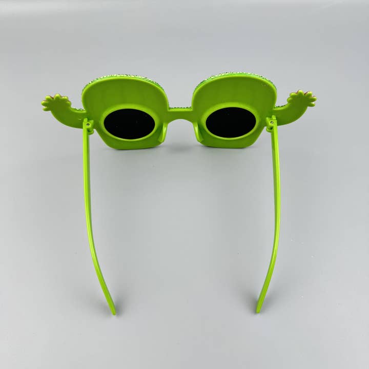 Green Handmade Rhinestone Cactus Party Eyeglasses G0525 for wholesale on Faire6