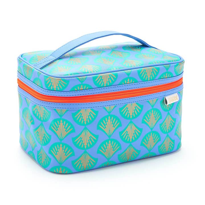 Edie' Vanity Case in Shell Aqua for wholesale by VICTORIA GREEN LTD