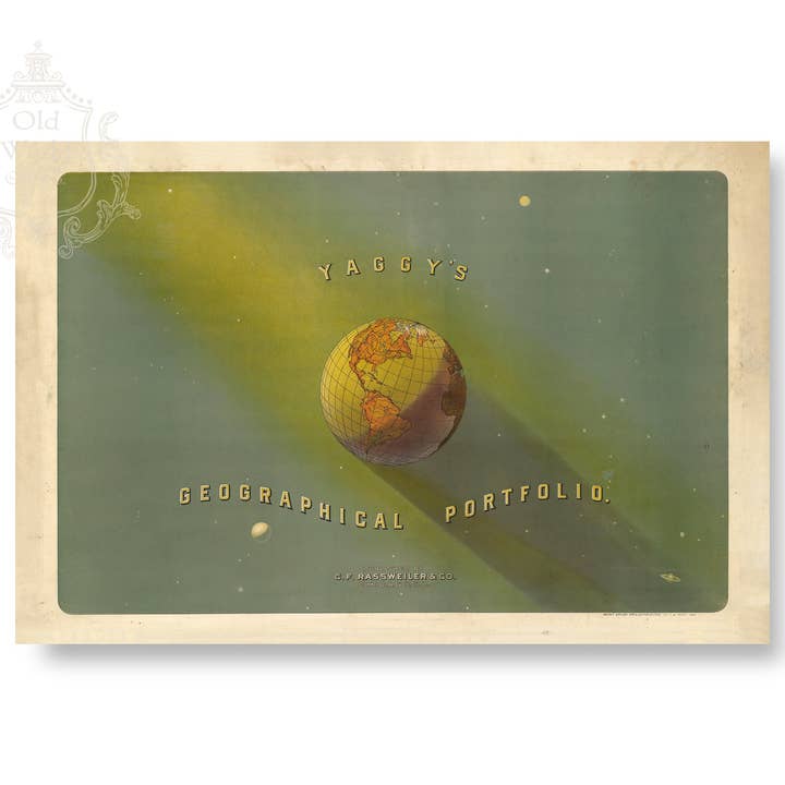 Yaggy's Geographical Portfolio Print for wholesale by Old World Art Co.