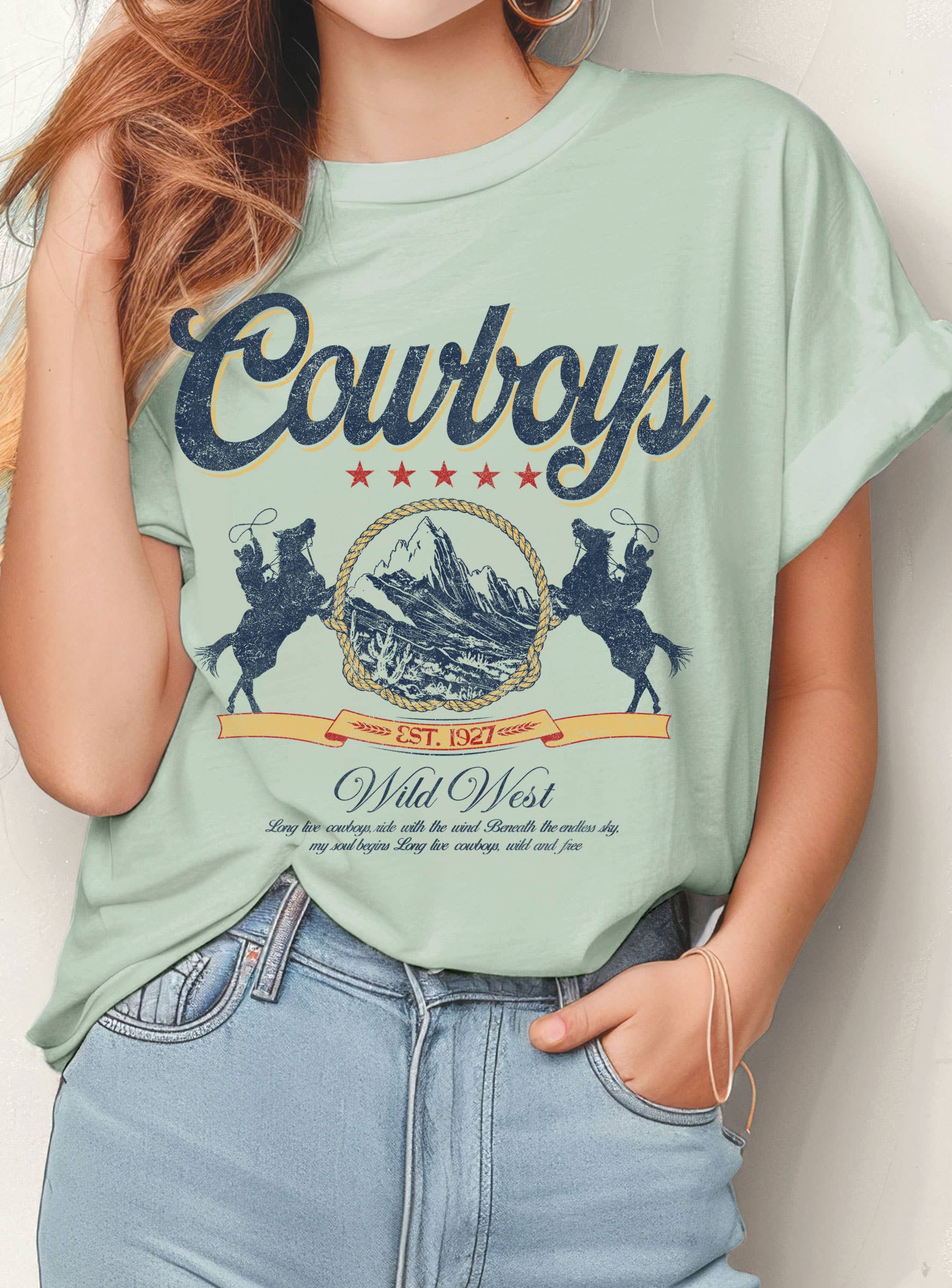 Rustee Clothing - Wholesale Screen Printed T-Shirt - Unisex - COWBOY WILD WEST GRAPHIC T SHIRTS2