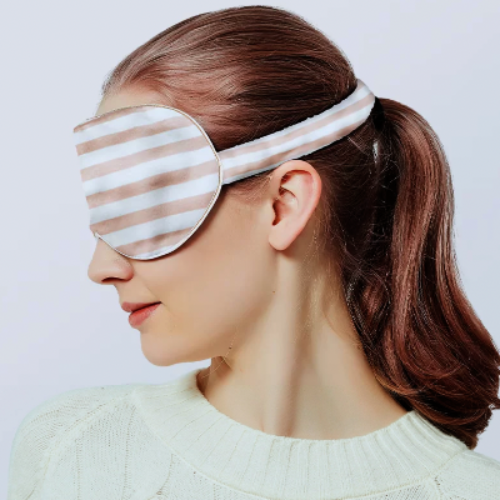 LanLivia - Wholesale Sleep/Eye Mask - 100% Silk Sleep Mask-Strips n Checkboard Patterns-Oversize3