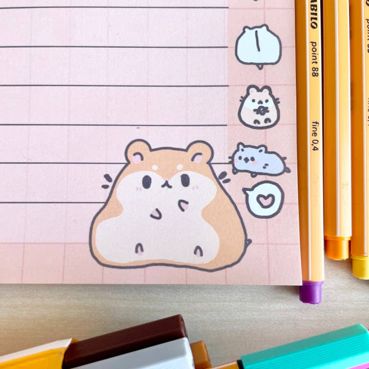 Hamster Notepad for wholesale by mintandapple