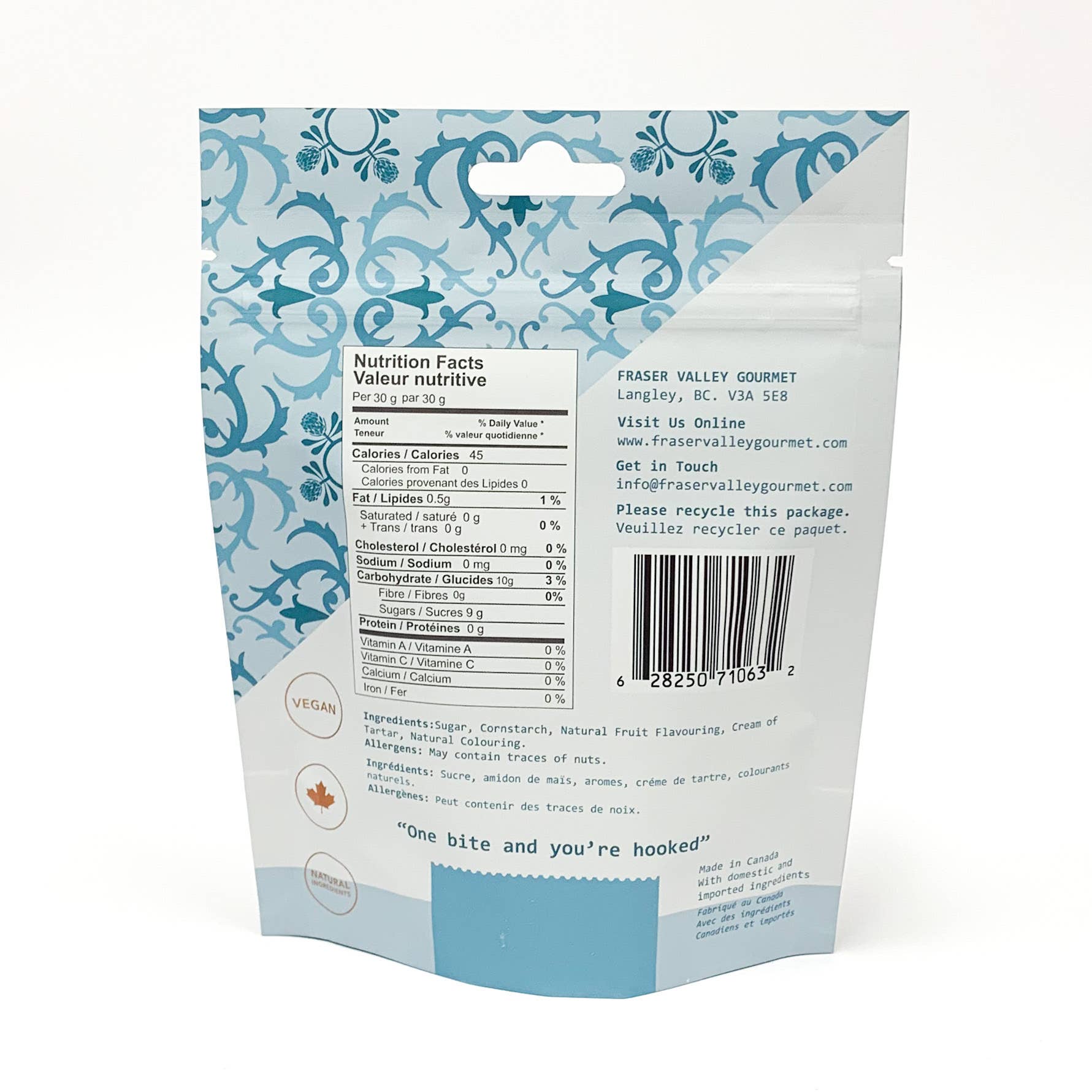 Fraser Valley Gourmet Ltd. - Vente Bonbons gélifiés - Assortiment de fruits Turkish Delight, sachets de 100 g1