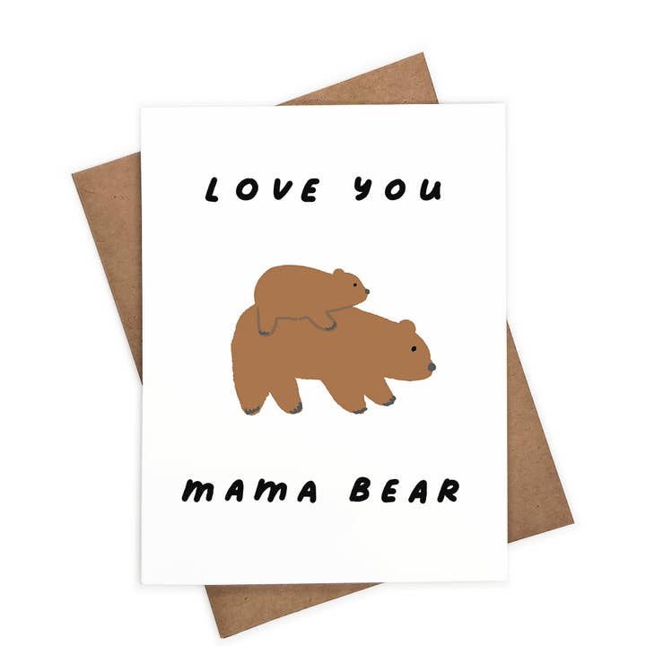 Mother's Day Card, Mama Bear Card | Cute Card For Mom for wholesale by iej studio