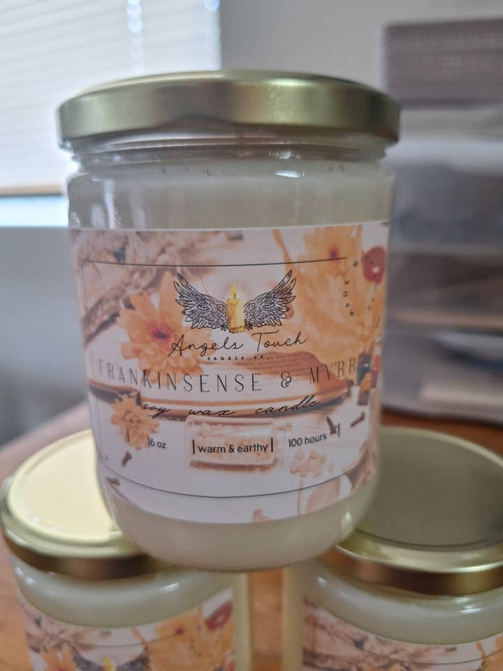 Frankenscense & Myrrh for wholesale by Angels Touch Candle Co.