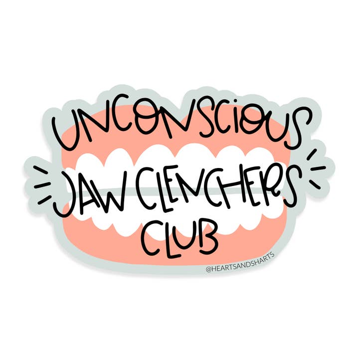 UNCONSCIOUS JAW CLENCHERS CLUB for wholesale by Hearts and Sharts