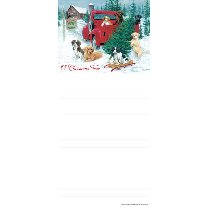 PIck-Up Pups - Christmas List Pad for wholesale by Pumpernickel Press