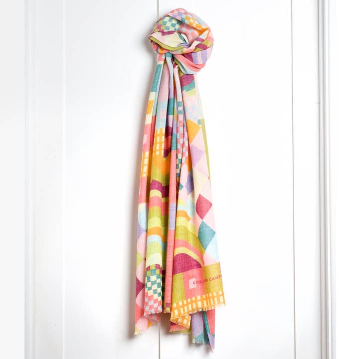 Geo Sorrento Wool Scarf for wholesale by COLLIER CAMPBELL
