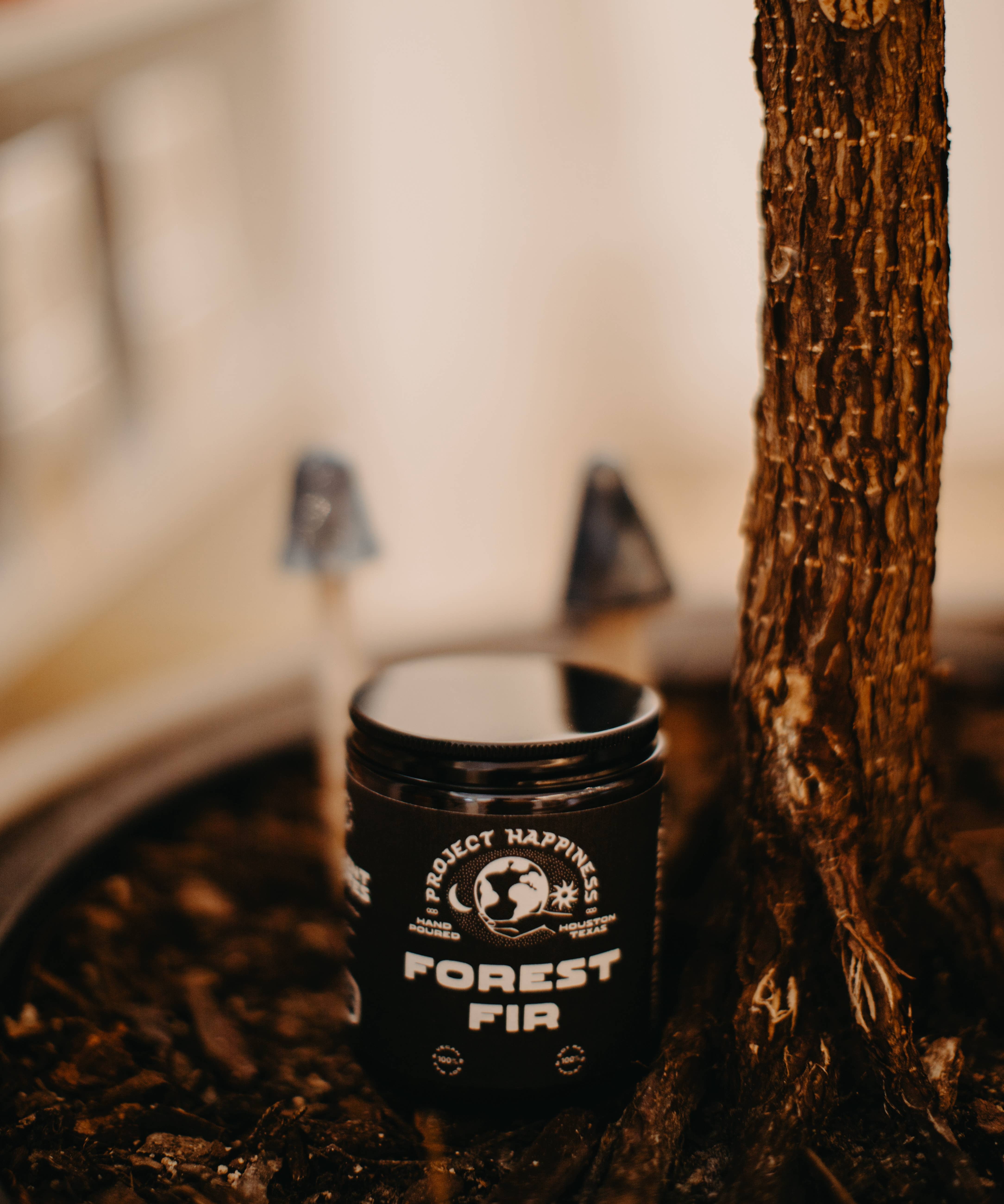 Project Happiness Candle Co. - Vente Bougie en bocal - Bougie de soja au sapin de forêt - 8oz6