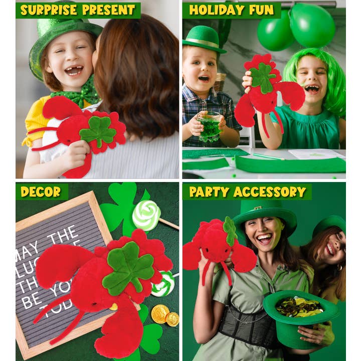 Cota Global – Großhandel Kuschel-/Plüschtier – Kind & Baby – Plüsch-Kleeblatt - Superweicher Plüsch - Eleganter roter Hummer2