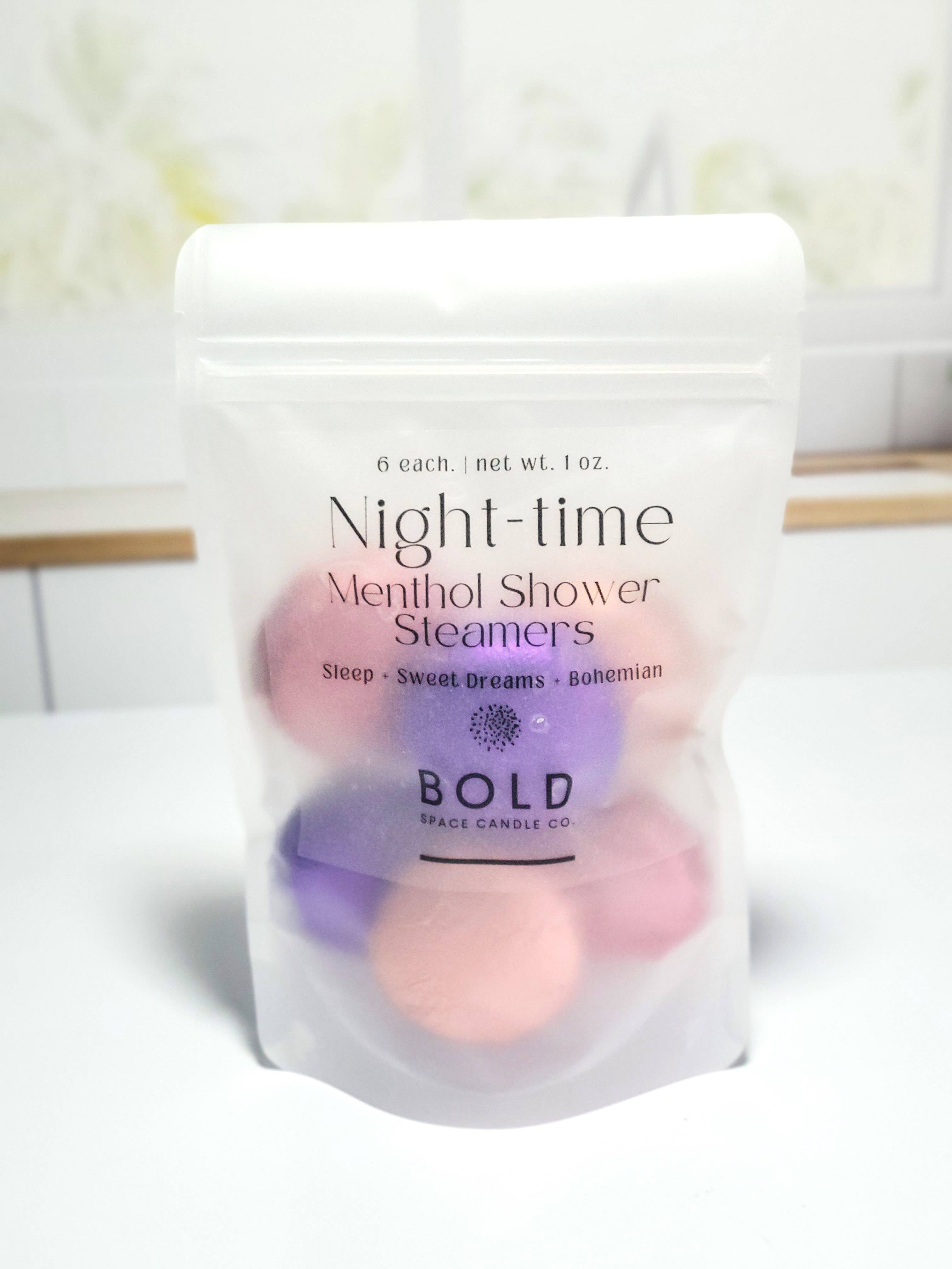 Bold Space Candle Co. - Wholesale Shower Steamer/Bomb - Nighttime Shower Steamers – Sleepy Time Collection- 3 scents3