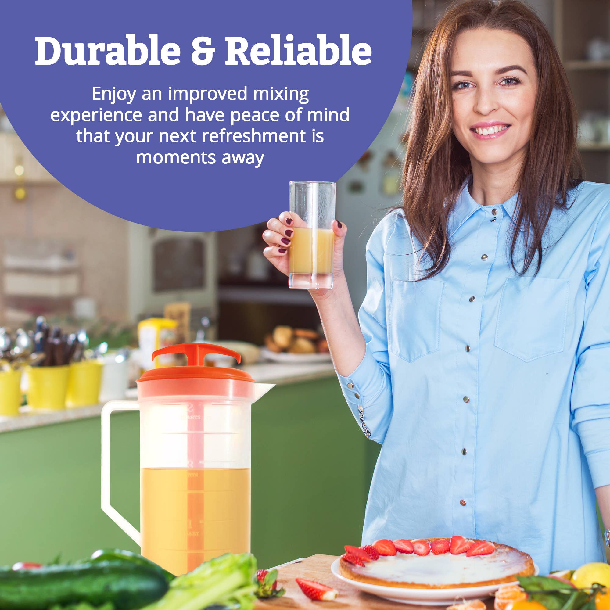 JBK Pottery – wholesale Pitcher – Mixing Pitcher - 2 Quart Capacity - Orange7