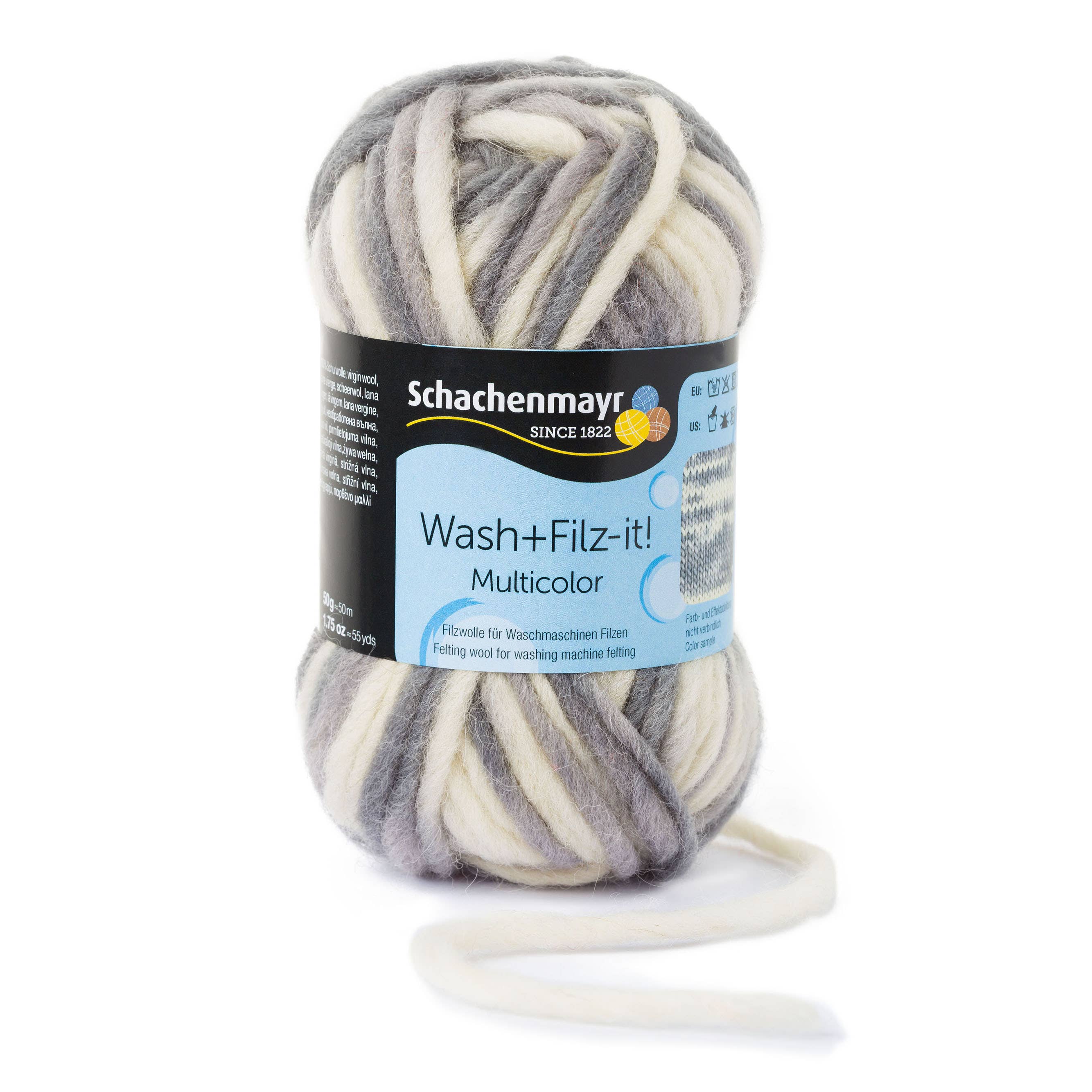MEZ Crafts Germany - Wholesale Yarn - Schachenmayr felt wool Wash+Filz-It! Multicolor 10X50G30