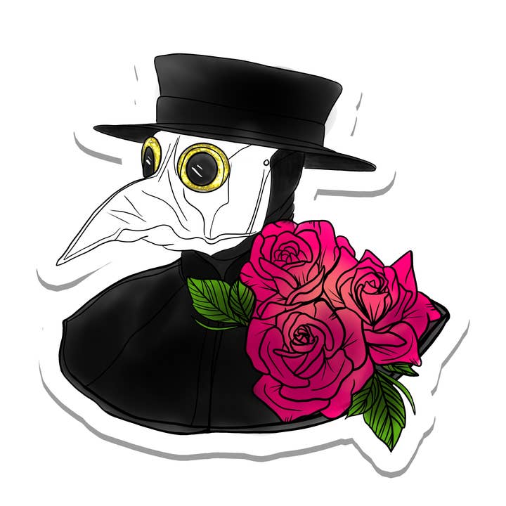 Plague Doctor | Gothic | Waterproof Vinyl Sticker | 2.5" for wholesale by Rebel and Siren Stickers