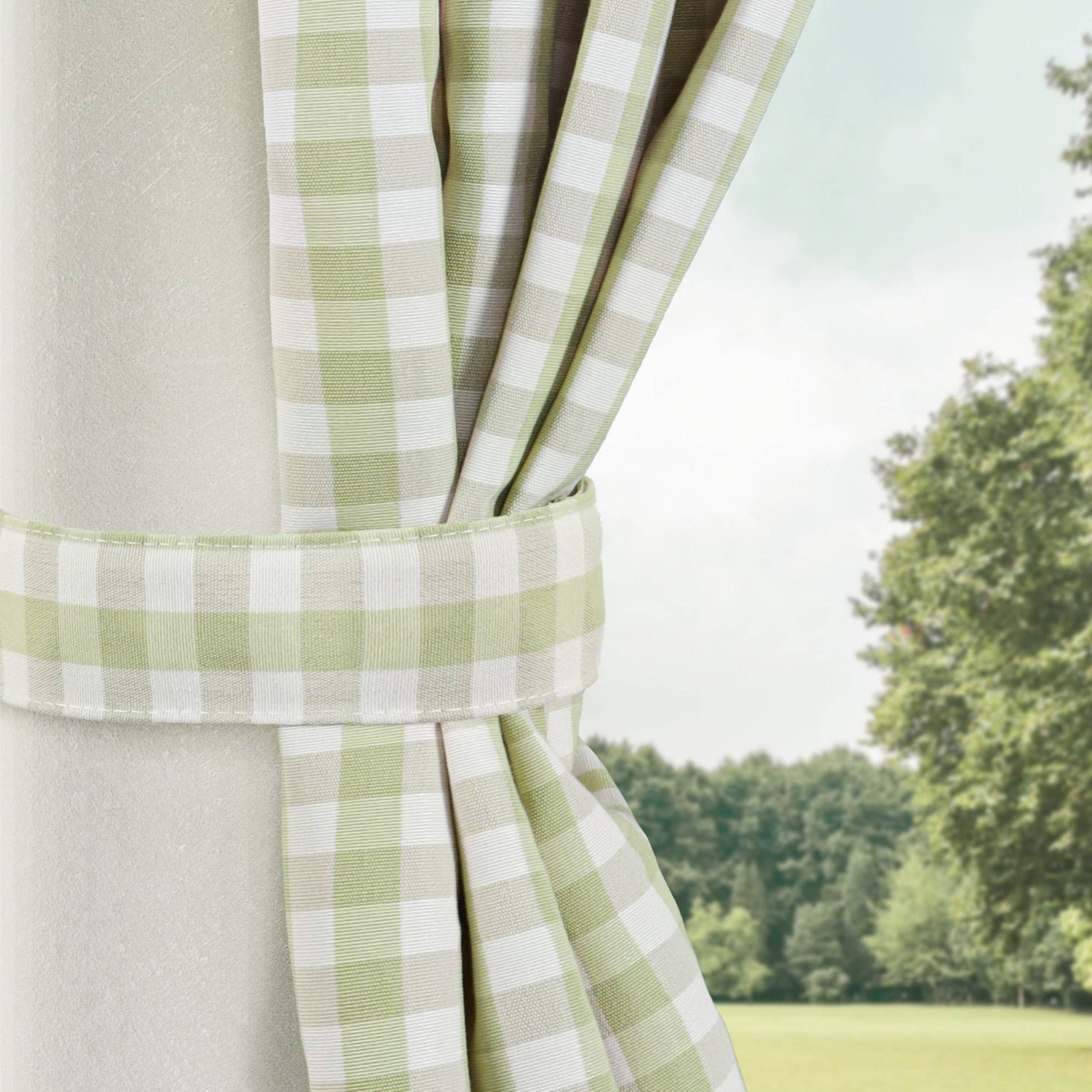Awesome Home – wholesale Curtain – Checkerboard Outdoor Curtain UV Protected Single Panel4